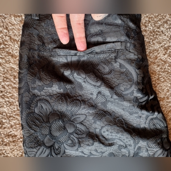 INC International Concepts Black Floral Patterned Pants NWT - Picture 8 of 12